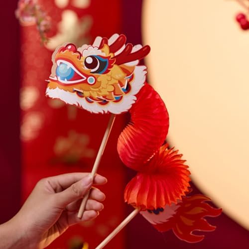 Vaguelly 1Set Paper Dragon Craft Kit for Kids