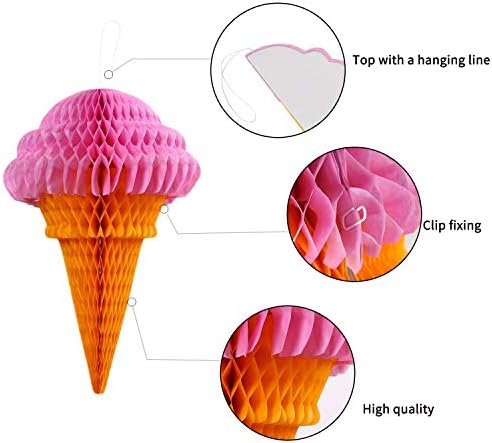 Zilue Ice Cream Decorations Set of 5 Mix