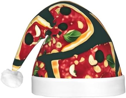 QINZHENG LED Pizza Santa Hat Christmas Decoration