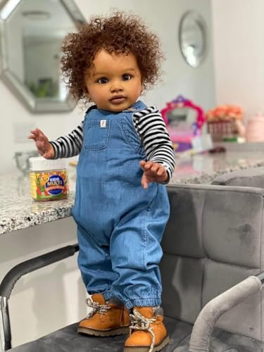 RXDOLL Reborn Baby Doll Black Boy 26 Inch Realistic