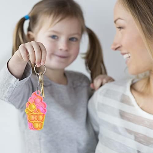 20Pcs Pop Fidget Toy Keychain Stress Relievers for Kids Adults