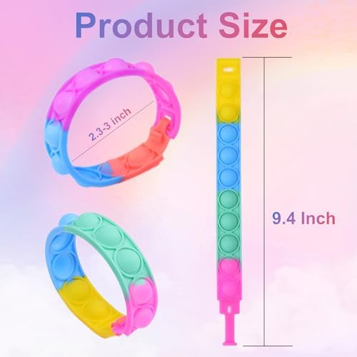Kids Pop Fidget Bracelet Toy Pack 60PCS