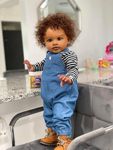 RXDOLL Reborn Baby Doll Black Boy 26 Inch Realistic