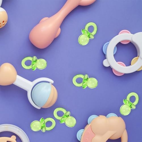 Toyvian 100 Pcs Mini Pacifier Clear Acrylic Ornaments