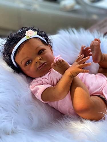 KOKOMANDY 20 Inch Reborn Baby Doll Black Girl