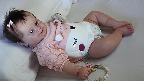 Pinky Reborn Realistic 20 Inch Baby Doll with Rooted Hair