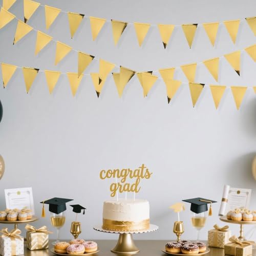 40 Foot Gold Triangle Banner Bunting Garland