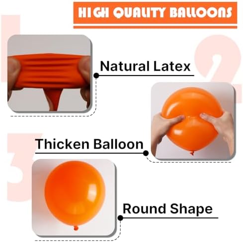 PartyWoo Orange Balloons 142 PCS Garland Arch Kit