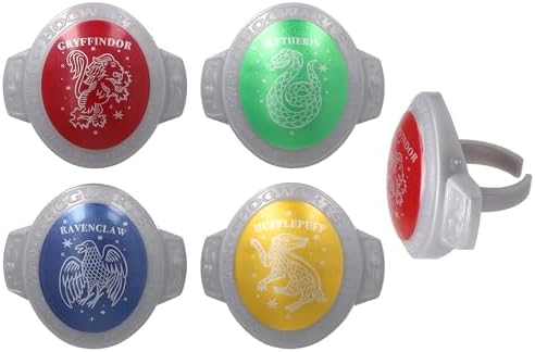 DecoPac Harry Potter Hogwarts House Cupcake Rings - 24 Pack
