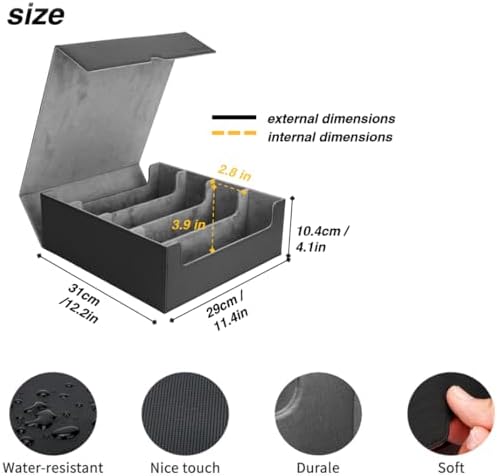 Venssu 4-Row Card Storage Box for 3000 Magic Cards