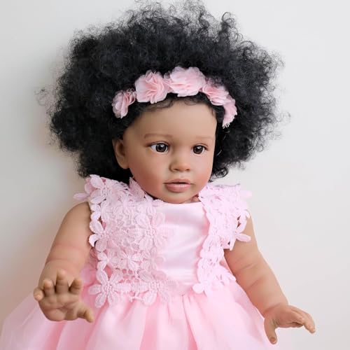 RXDOLL Realistic 26 Inch Black Girl Baby Doll