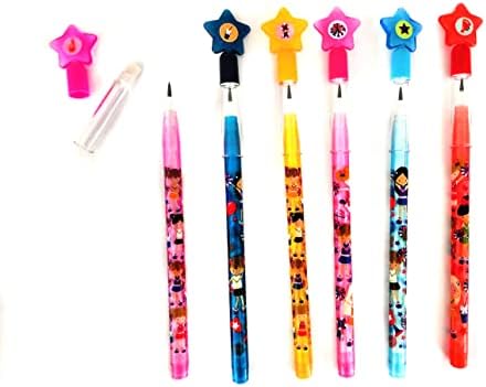 Tinymills Cheerleading Stackable Push Pencil Set 24 Pcs