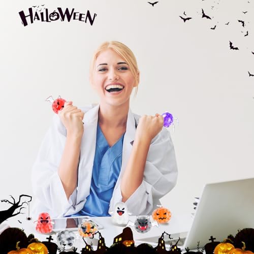 24 Pack Halloween Mini Squeeze Balls Stress Relief Set