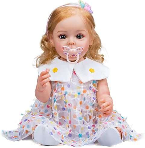 Toddler Reborn Baby Girl Doll 22 Inch Realistic Soft Silicone