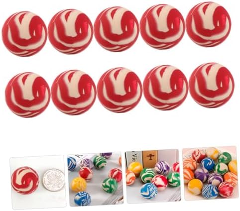 20pcs Assorted Bouncy Striped Balls for Kids
