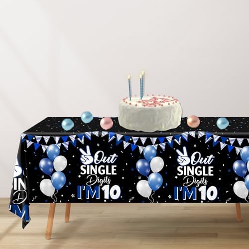 10th Birthday Decorations for Boys 3pcs Tablecloths