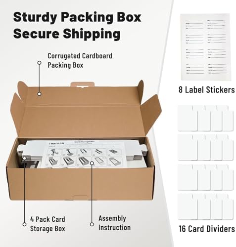 NUMINA 4 Pack 1600 Card Storage Box for Collectible Cards