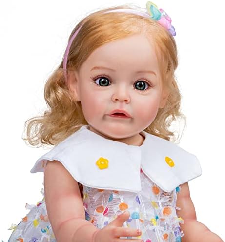 Toddler Reborn Baby Girl Doll 22 Inch Realistic Soft Silicone