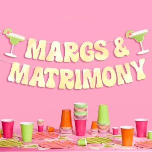 XO Fetti Margs Matrimony Gold Foil Banner 5 Ft