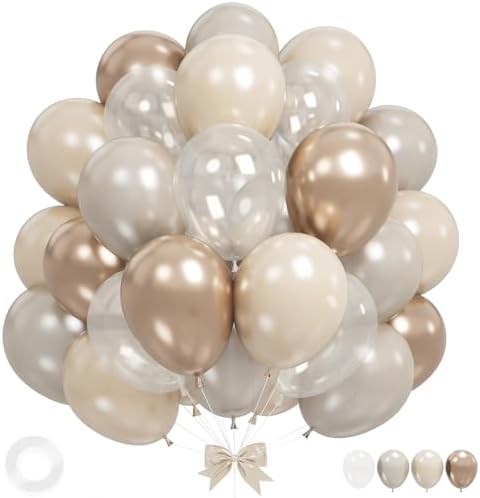 Pearl White Gold Balloons for Wedding and Parties