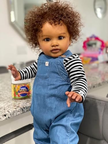 RXDOLL Reborn Baby Doll Black Boy 26 Inch Realistic