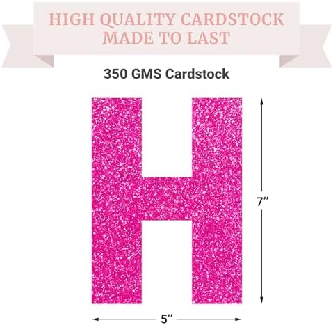 Prestrung Happy Birthday Banner with Glitter