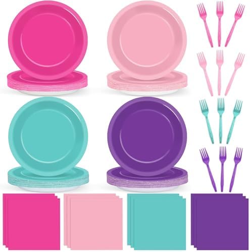 96 PCS Colorful Dog Birthday Party Tableware Set