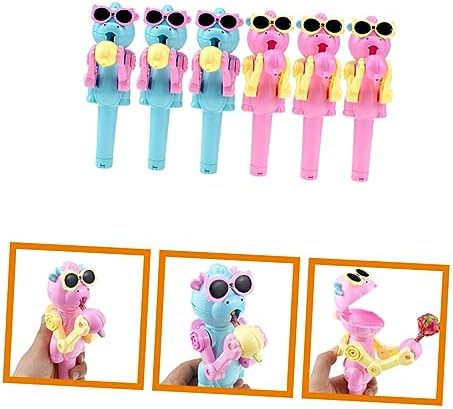 6Pcs Lollipop Robot Holder Fun Storage Gag Toy