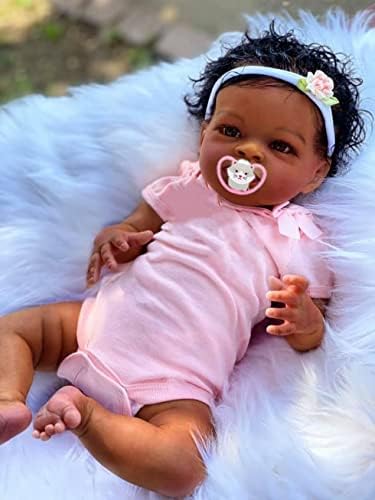 KOKOMANDY 20 Inch Reborn Baby Doll Black Girl