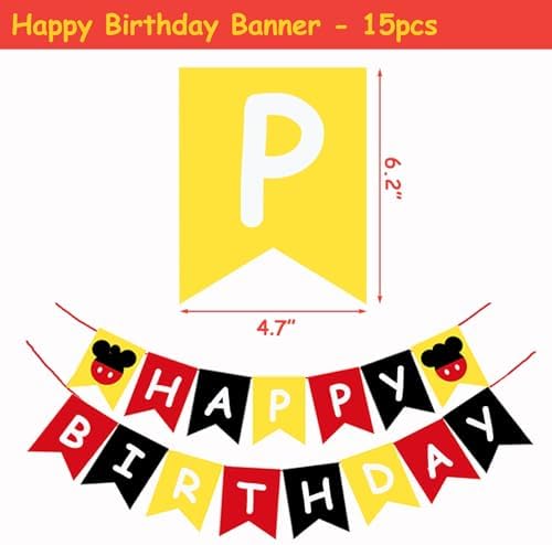 117 Pcs Cartoon 2nd Birthday Party Decor Kit