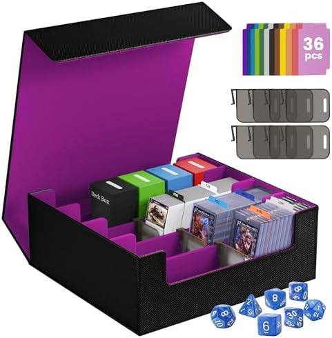 3500 Trading Card Storage Box with 4 Rows and 36 Dividers