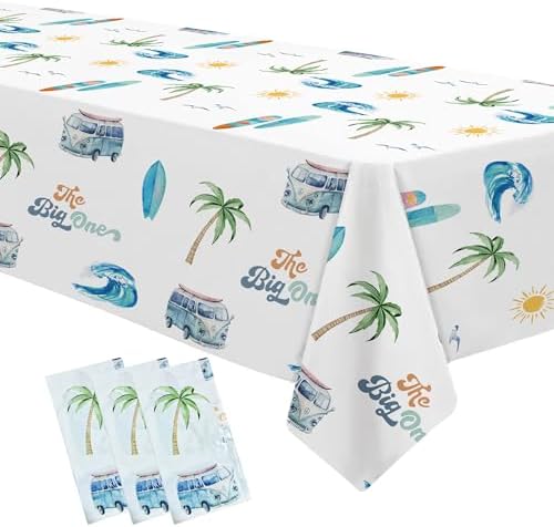 Surf First Birthday Party Tablecloth Set 3 Pack