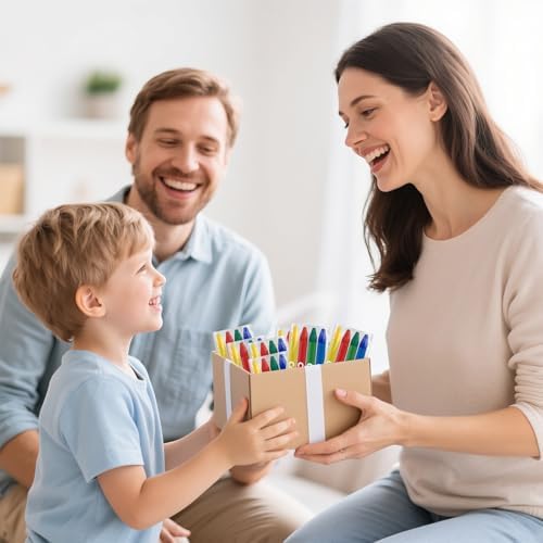 FUMILE 80 Packs 4 Colors Crayons 320 Count