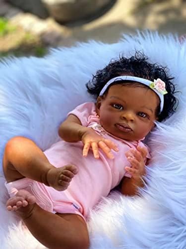 KOKOMANDY 20 Inch Reborn Baby Doll Black Girl