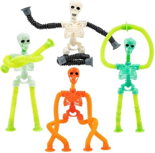 4 Pack Stretchy Skeleton Fidget Toys for Kids