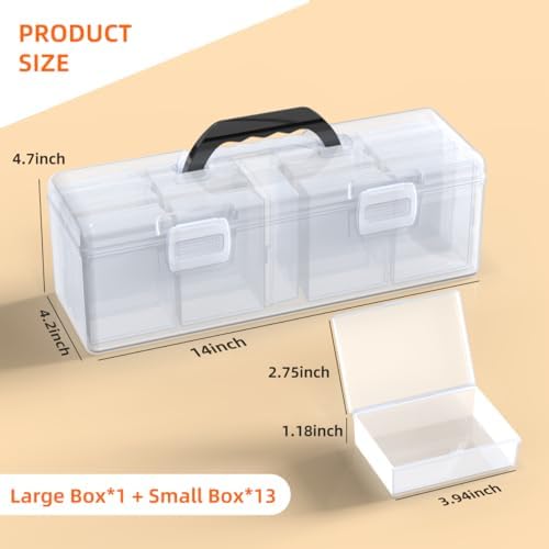 Trading Card Storage Box Set of 14 Durable and Portable