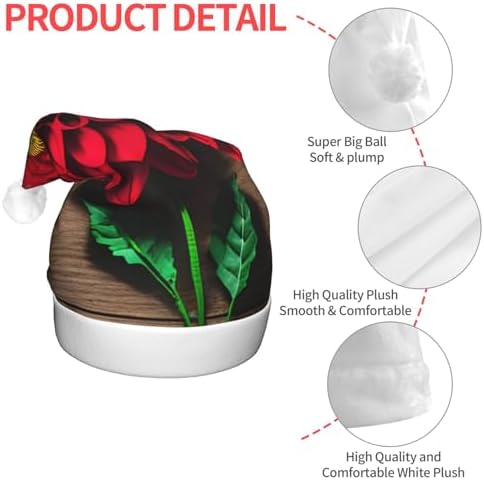 QINZHENG LED Light Up Santa Hat for Adults