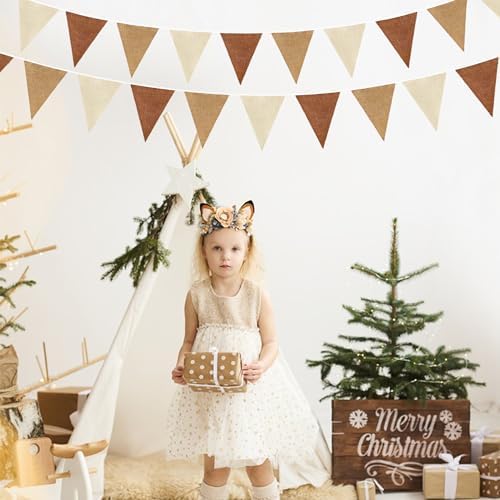 Brown Boho Pennant Bunting Garland 32Feet Decorations