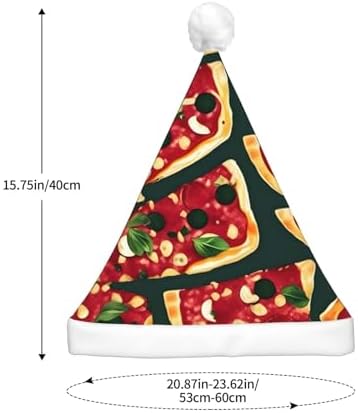 QINZHENG LED Pizza Santa Hat Christmas Decoration