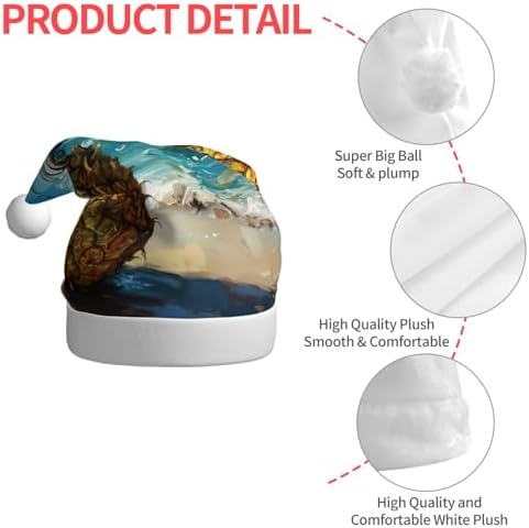 Pineapple by The Sea Christmas Santa Hat Plush for Adult