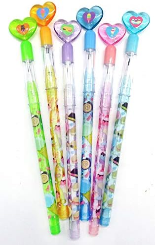 Tiny Mills 24 Pcs Ice Cream Stackable Push Pencil Set
