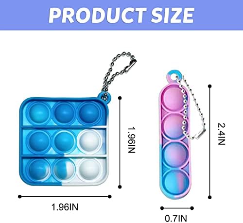 130 Pcs Pop Keychain Fidget Toy Set
