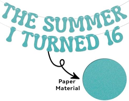 The Summer I Turned 16 Glitter Banner