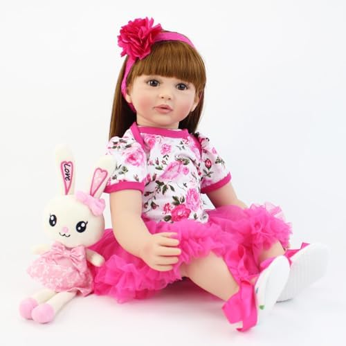 iCradle 24 Inch Reborn Baby Doll with Long Hair