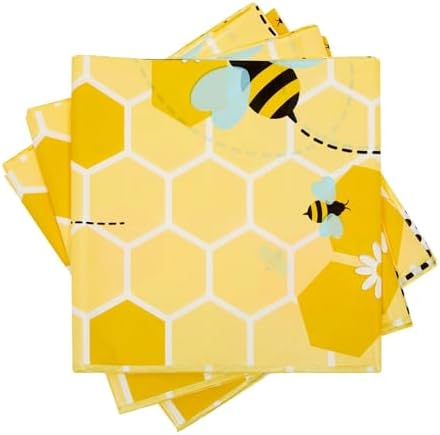 3 Pack Bee Tablecloth for Kids Birthday Party Decor