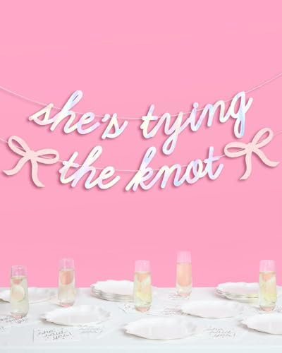 XO Fetti Shes Tying the Knot Banner - Iridescent Foil 45 Ft