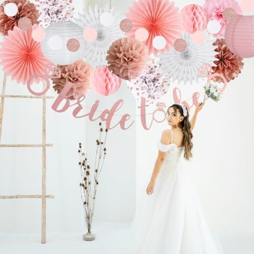 Light Pink Rose Gold Bridal Shower Decor Kit