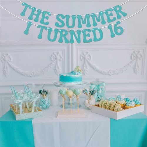 The Summer I Turned 16 Glitter Banner