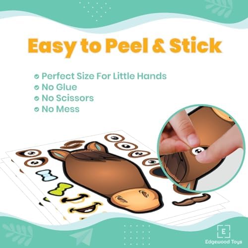 24 Make A Horse Sticker Sheets Fun Craft Activity for Kids