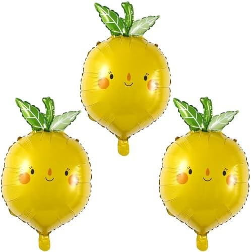 Lemon Foil Balloons 3PCS for Birthday Party Decor